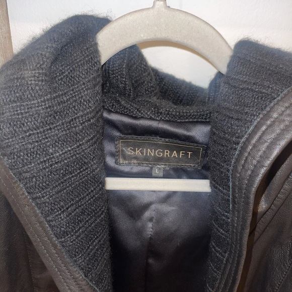 SKINGRAFT Rare Leather and Wool Vest Size L - Picture 2 of 8